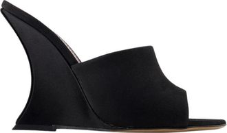 PARIS TEXAS Zwarte Zijden Pumps - Dames - Sleehakken - Zwart - 36 EU - Schoenen