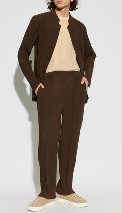 Homme Pliss&eacute; Issey Miyake Transparent Top, Mens, Beige