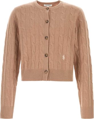 Sporty & Rich Camel Cashmere Blend Cardigan