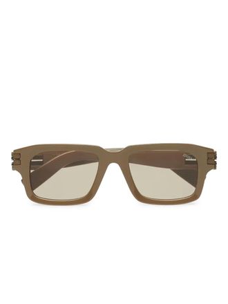Ermenegildo Zegna square-frame sunglasses - Brown