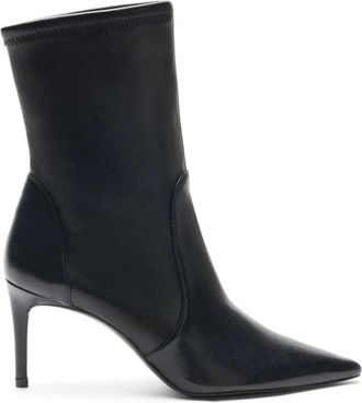 Stuart Weitzman Schoenen, Dames, Zwart, 38 1/2 EU, Leer, Stuart Power Bootie 75