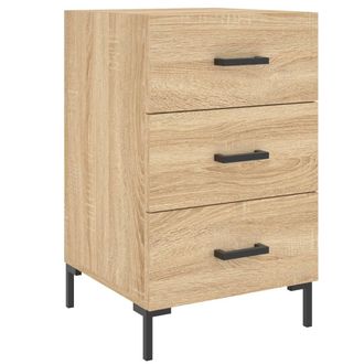 vidaXL Vidaxl - Mesita De Noche Madera De Ingenier&iacute;a Roble Sonoma 40x40x66 Cm