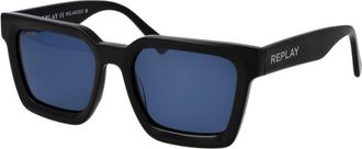 Replay Black Acetate Sunglasses