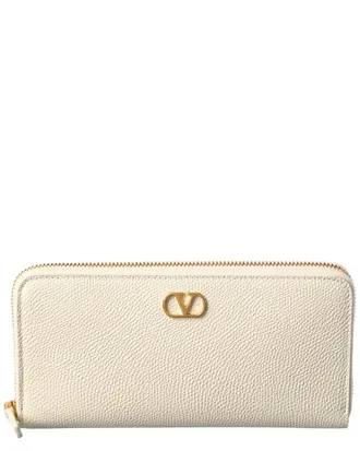 Valentino Vlogo Leather Ziparound Wallet