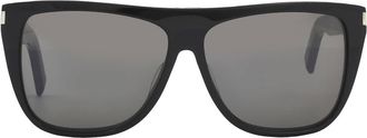 Saint Laurent Smoke Grey Rectangular Unisex Sunglasses SL 1 002 59