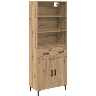 vidaXL Highboard Artisan Oak 69.5 x 34 x 180 cm Engineered Wood vidaXL