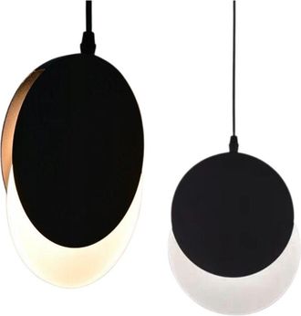 OEM L&aacute;mpara De Techo Ara&ntilde;a Led Colgante Sala De Estar Dormitorio Negro Loft Habitaci&oacute;n Anillo