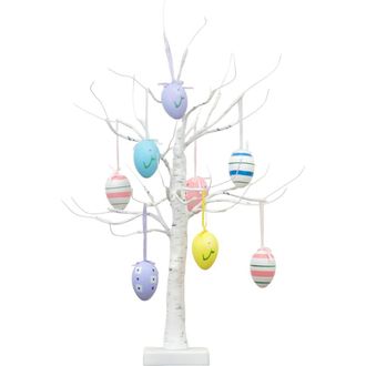 Nearly Natural 2-ft Pre-Lit Artificial Easter Twig Tree with Egg Ornaments and 24 Warm White LED Lights at Nordstrom