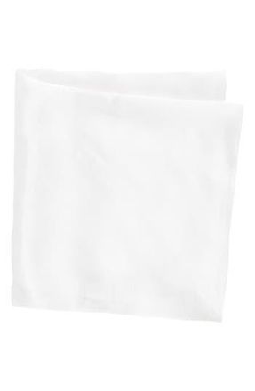 Nordstrom Rack Solid Silk Blend Pocket Square in White at Nordstrom Rack