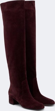 Gianvito Rossi Suede knee-high boots