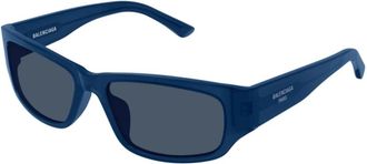 Balenciaga Rectangle Zonnebrillen - unisex - Zonnebrillen - Blauw - 57 MM - Nylon - Accessoires