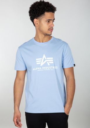 Alpha Industries T-Shirt ALPHA INDUSTRIES Basic T-Shirt BL, Herren, Gr. M, blau (light blau), Obermaterial: 100% Baumwolle, Shirts T-Shirt