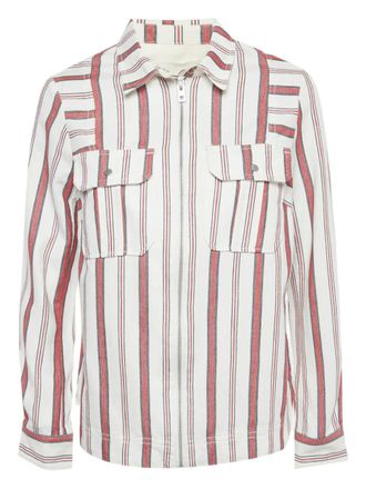 Zadig&Voltaire striped zip jacket - White