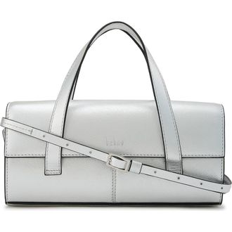 Behno Mini Michelle Nappa Leather Crossbody Bag in Silver at Nordstrom
