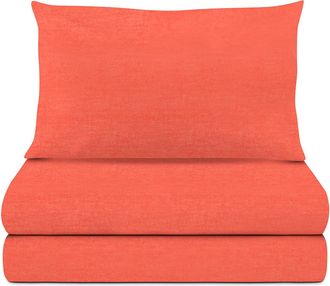 KASANOVA Completo letto singolo melange corallo