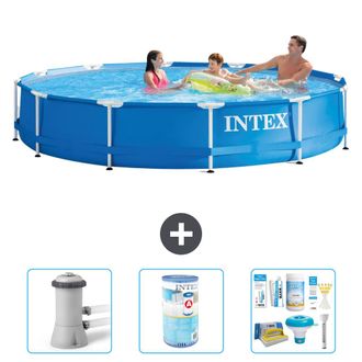 Intex Piscina Con Estructura Redonda - 366x76 Cm - 6-piezas S22458