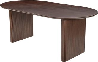 Vente-Unique Mesa de comedor de 8 cubiertos de madera de manglar - Natural - NEVILI