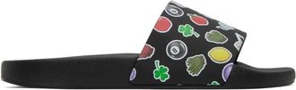 J.W.Anderson Sticker Logo Slides - Dames - Sandalen - Zwart - 39 EU - Schoenen