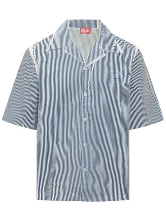 Diesel Light Blue Regular Stripes Shirt