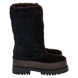 Ferragamo Dalton Merino Platform Boots, Size 9