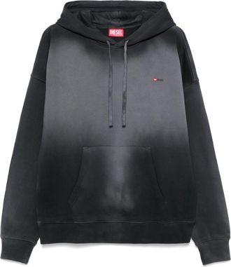 Diesel Black Logo Print Hoodie
