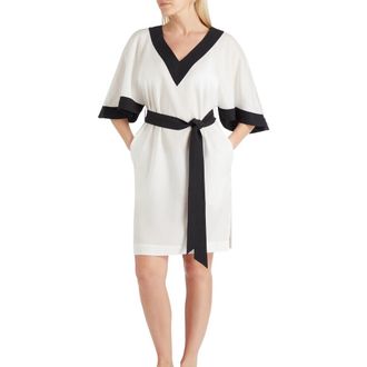Valimare Casia Belted Cover-up Dress in Off White at Nordstrom, Size X-Large