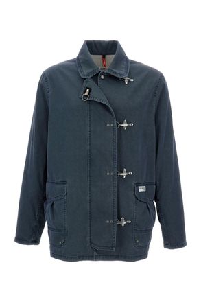 Fay Iconic 4 Ganci Resinated Cotton Twill Jacket