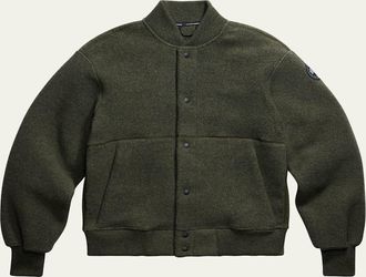 Canada Goose Mens Hudson Fleece Snap-Front Bomber Jacket