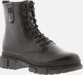 s.Oliver S.Oliver Womens S Oliver Womens Boots Ankle Olive Lace and Zip Fastening black UK Size - Size: 6.5