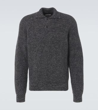 The Row Jora mohair and silk polo sweater