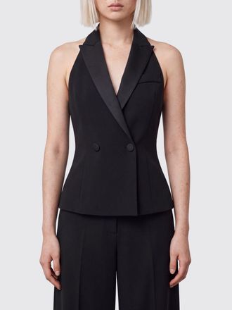 Patrizia Pepe Double-Breasted Tailored Waistcoat with Peak Lapels