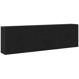 vidaXL Credenza Rovere Nero 240 x 33 x 70 cm Legno multistrato - Vidaxl