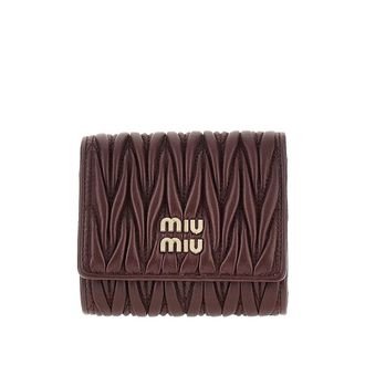 Miu Miu Matelass&eacute; nappa leather twi-fold wallet Woman One Size