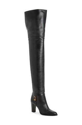 Saint Laurent Julia Divine Thigh High Boot in Noir at Nordstrom, Size 9.5Us