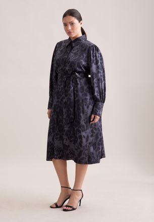 Seidensticker Sommerkleid SEIDENSTICKER Schwarze Rose, Damen, Gr. 4XL (48), Normalgr&ouml;ssen, grau, 100% Viskose, bedruckt, regular fit, Kleider Sommerkleid, 1/1 Druck