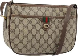 Gucci Pre-owned Cross Body Bags, female, Beige, Size: ONE SIZE Pre-owned Vintage GG Shoulder Bag