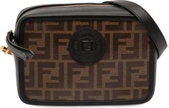 Fendi Pre-owned Fendi Glazed Fabric Vitello Century FF 1974 Camera Bag 8BS019 A5K4 209 0189