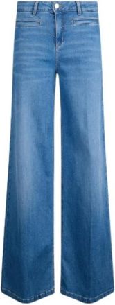 Liu Jo High-waisted Flare Jeans - Dames - Loose Fit Jeans - Blauw - W28 - Katoen - Jeans
