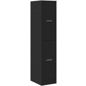 vidaXL Armario Botiqu&iacute;n Madera De Ingenier&iacute;a Negro 30x41x144,5 Cm Vidaxl