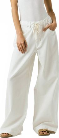Blank NYC Public Life Low Rise Baggy Pant In White Creative