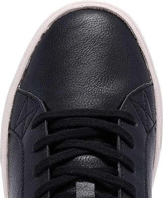 Saola Womens Black Vegan Leather Sneakers