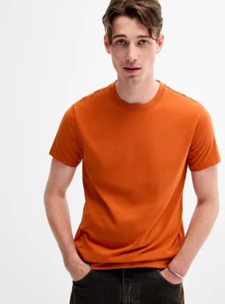 Le 31 Mens Soft stretch jersey T-shirt Muscle fit