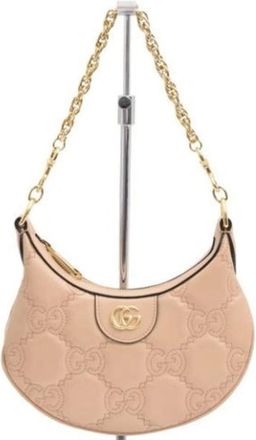 Gucci Pre-owned Shoulder Bags, female, Beige, Size: ONE SIZE Pre-owned Leather gucci-bags