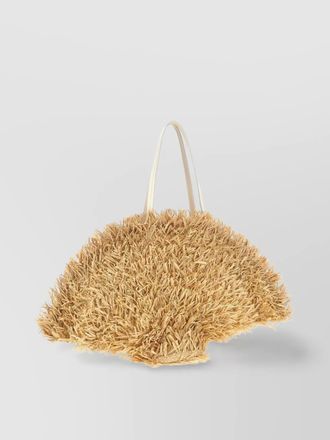 Roger Vivier tres vivier panier large raffia beach bag