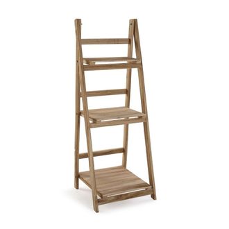 VERSA Mueble de ba&ntilde;o con 3 estantes en aglomerado efecto madera marr&oacute;n