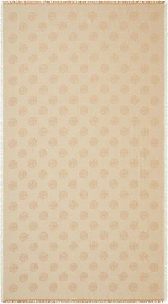 Tory Burch Womens Medallion Logo Oblong Traveler Scarf, One Size