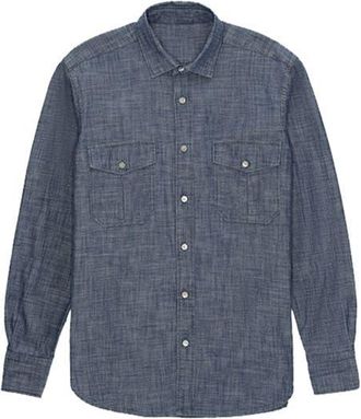 Fortela Sheep Chambray Shirt in Blue at Nordstrom, Size Xx-Large
