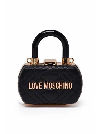 Love Moschino Black Polyurethane Quilted Coin Purse