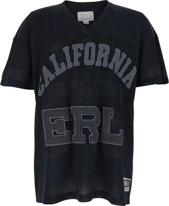 ERL Mesh Football Tee Knit - Heren - T-shirts - Zwart - M - Katoen - Tops