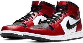Nike Jordan Air Jordan 1 Mid Basketball Sneaker in 069 Black/black at Nordstrom, Size 10